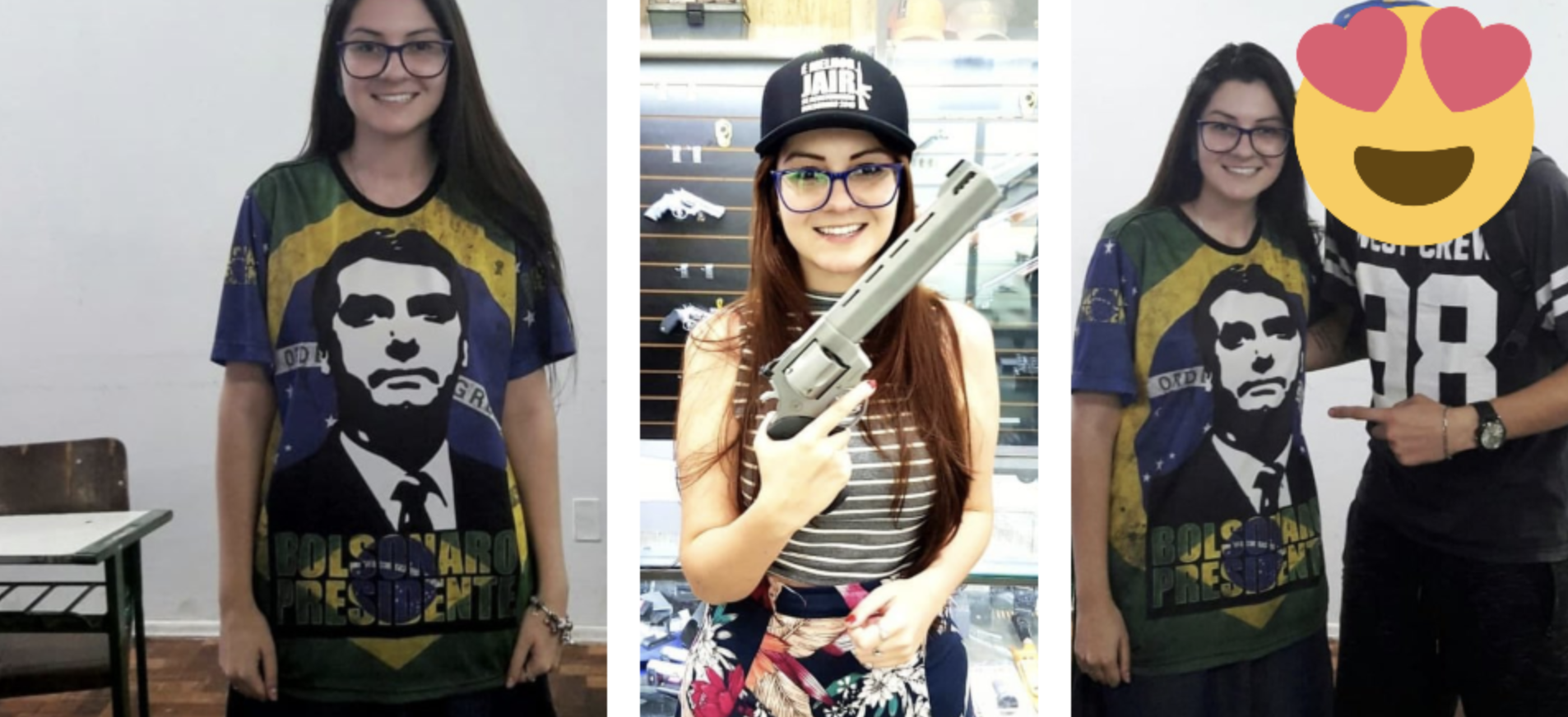 Foto de deputada vestida com camiseta de Bolsonaro bomba nas redes sociais