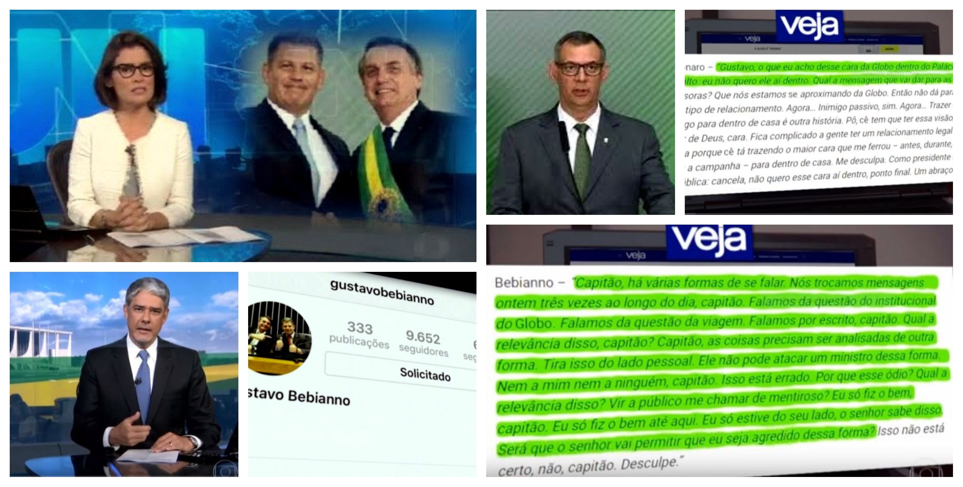 Jornal Nacional, Ato 7: Com a divulgação dos áudios, sem poupar nenhum detalhe, Globo manda recado; Bolsonaro, na presidência, não é protagonista