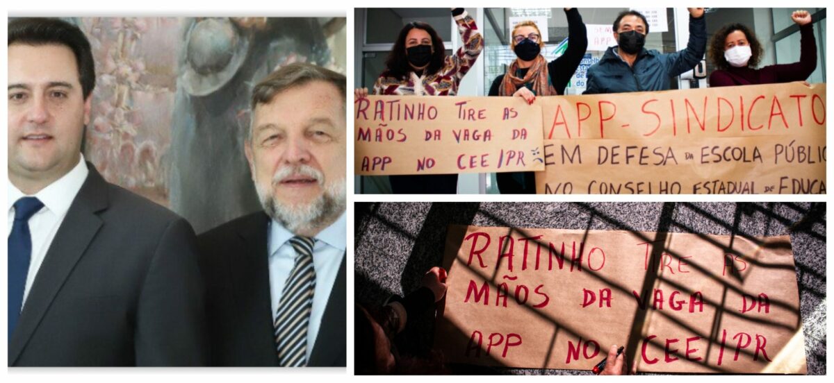 Golpe no Conselho de Educação do Paraná: Ratinho Júnior entrega vaga histórica da APP-Sindical ao senador Flávio Arns; vídeo