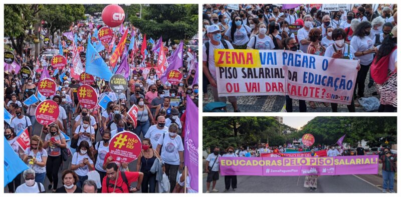 No Dia da Mulher, Sind-UTE/MG faz assembleia e deflagra greve: ‘Pelo direito à vida digna e cumprimento do piso salarial’, afirma Denise Romano