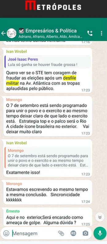 CPMI mira empresários que defenderam golpe no WhatsApp