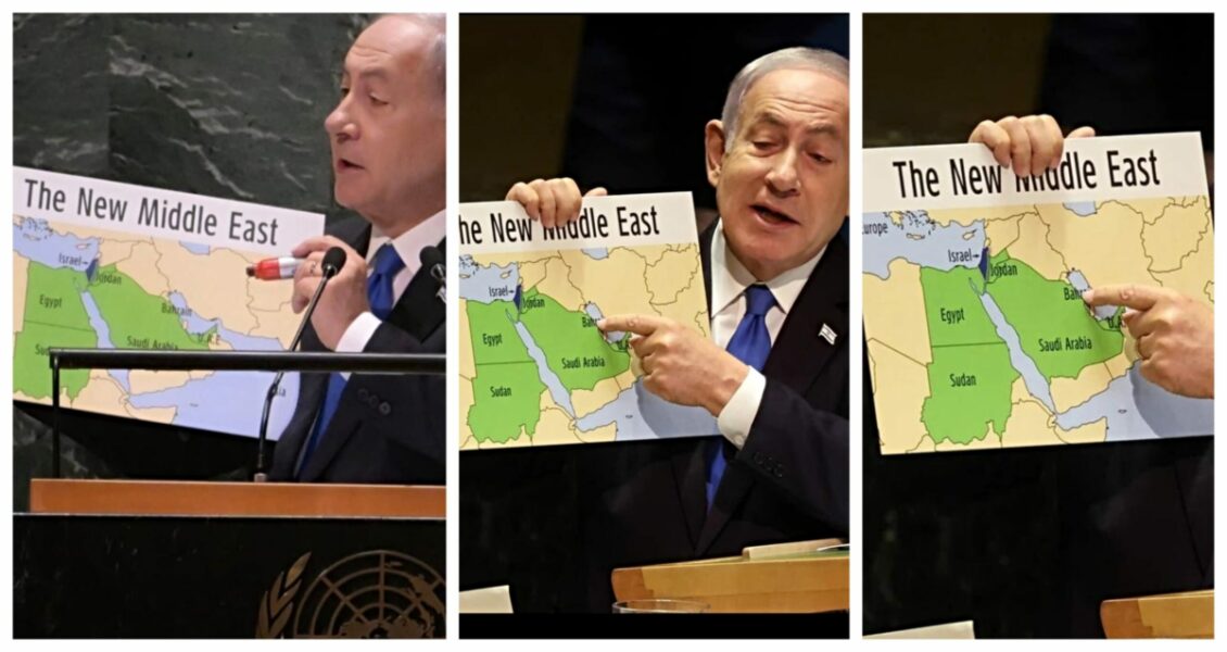 Federação Árabe Palestina do Brasil denuncia: ''Em plena Assembleia Geral  da ONU, Netanyahu 'apagou' a Palestina do mapa'' - Viomundo